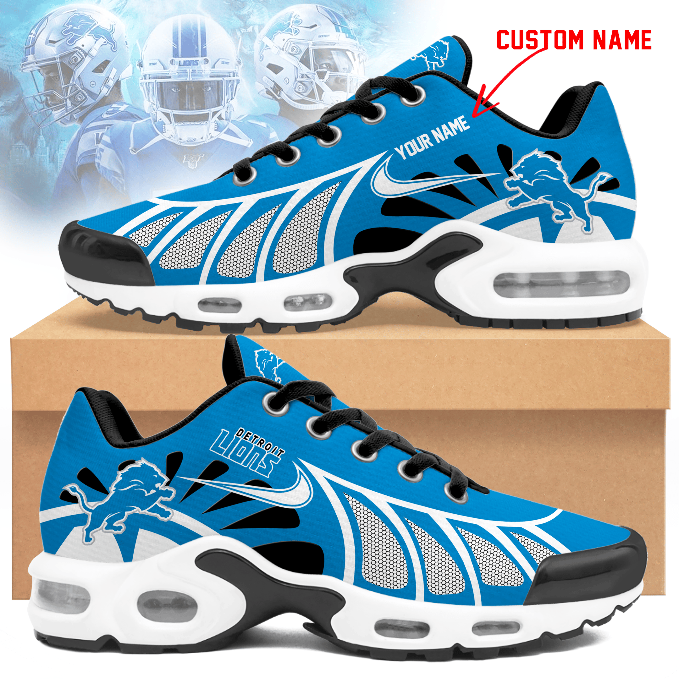 Ideafootwear Detroit Lions TN Shoes Sneakers For Men And Women