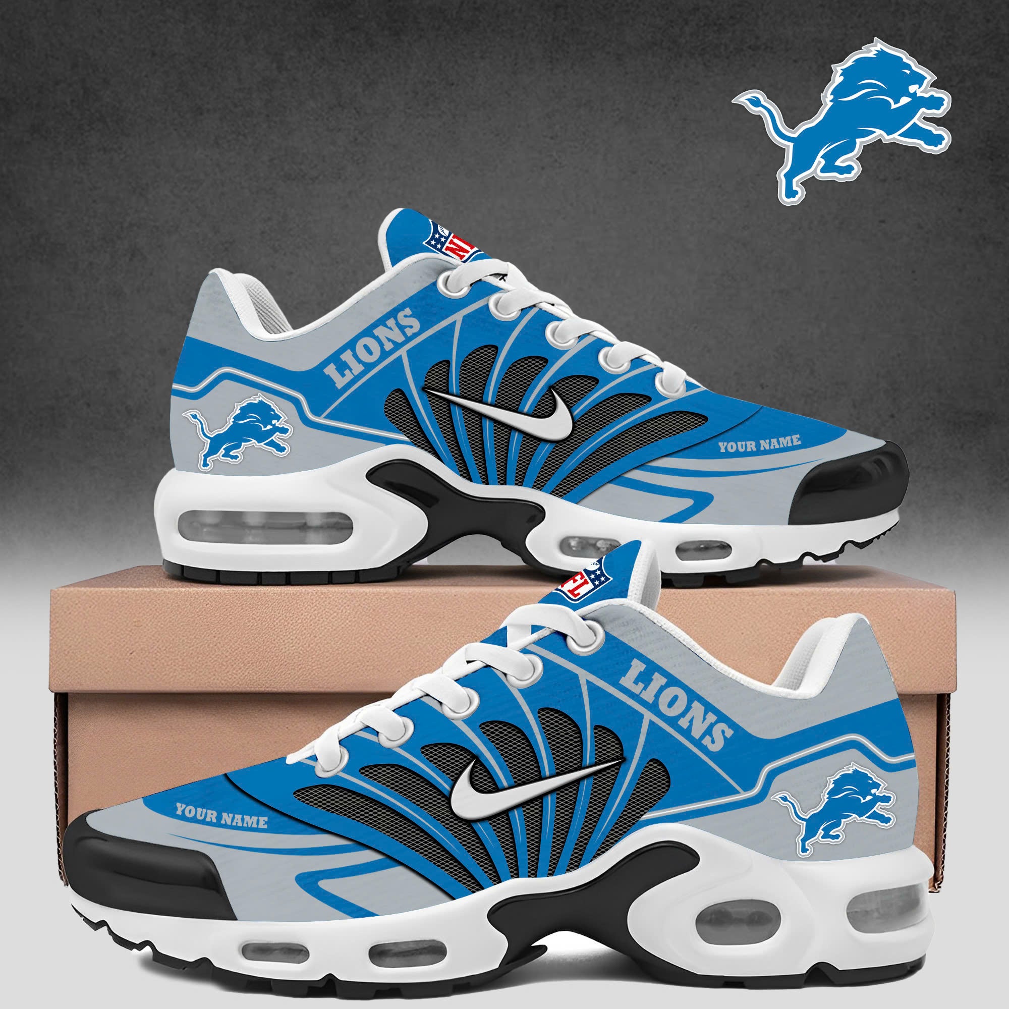 Ideafootwear Detroit Lions TN Shoes Sneakers For Men And Women