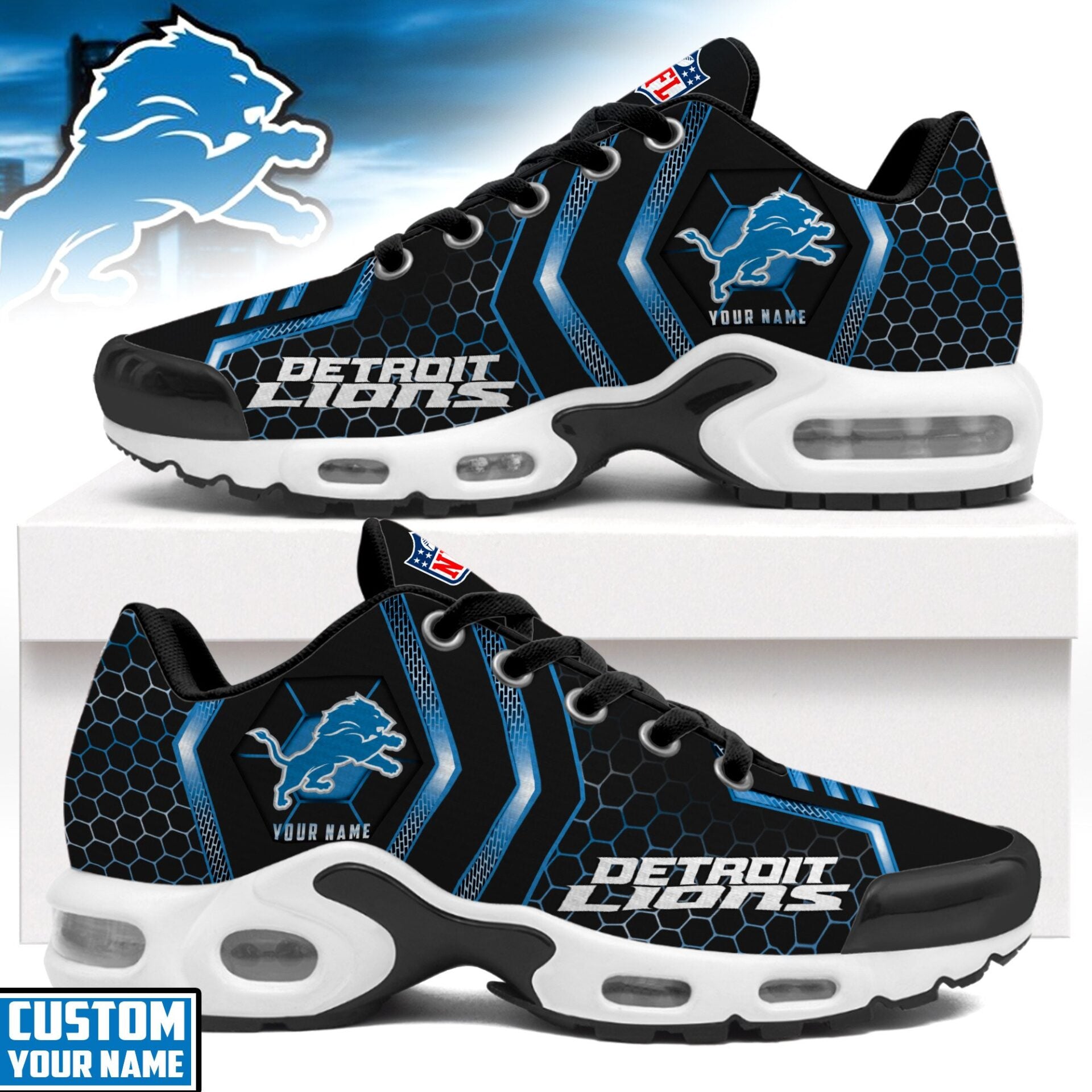 Ideafootwear Detroit Lions TN Shoes Sneakers For Men And Women