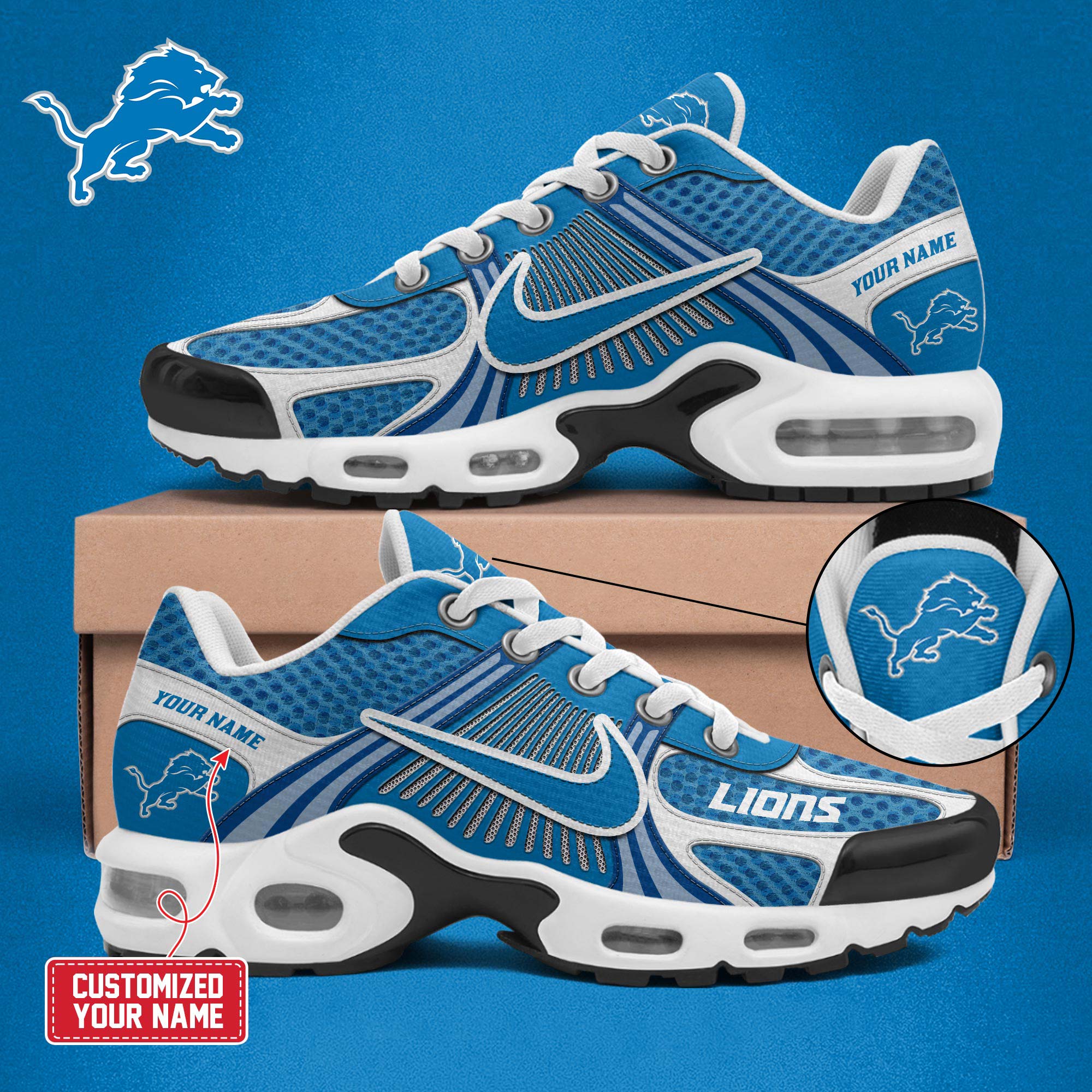 Ideafootwear Detroit Lions TN Shoes Sneakers For Men And Women