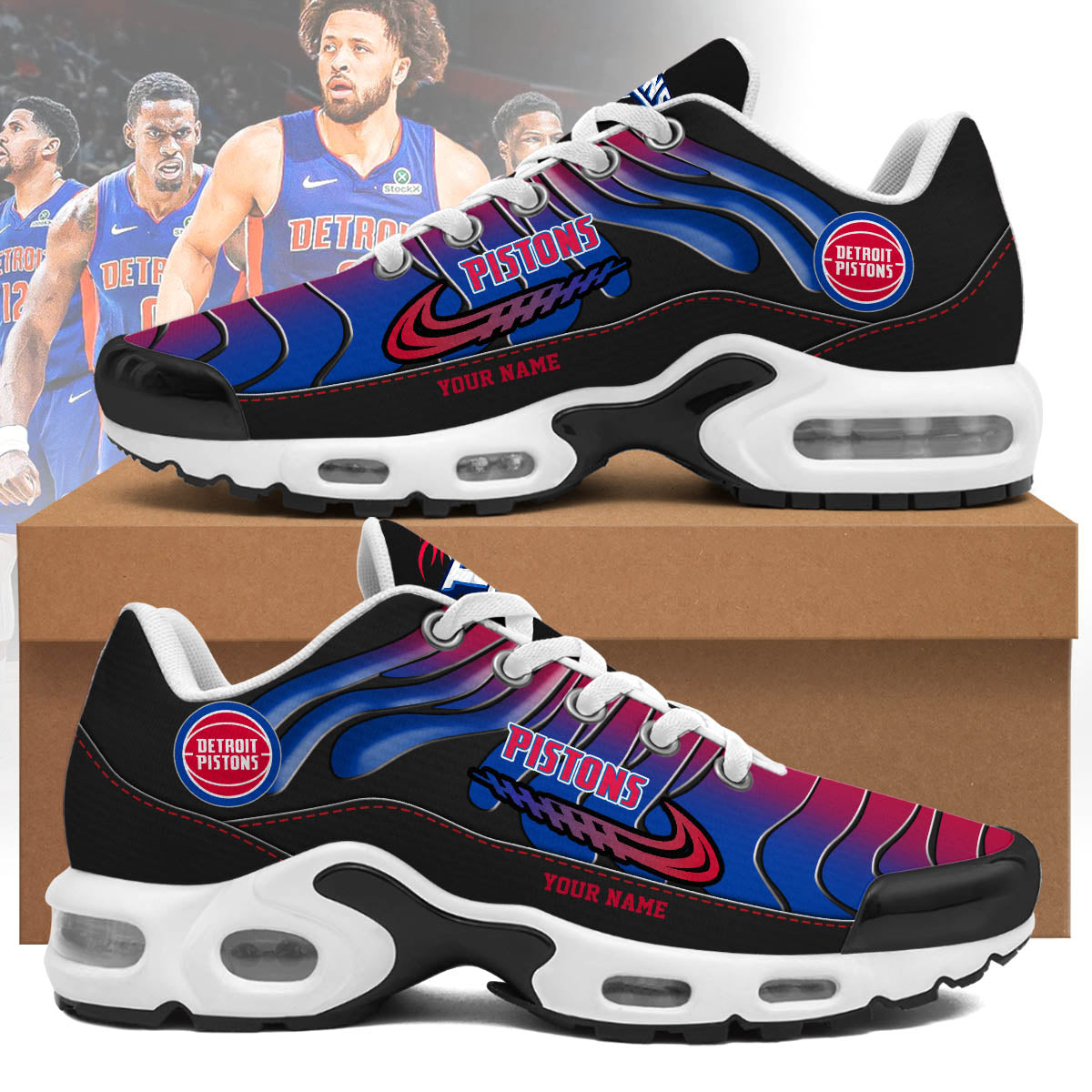 Ideafootwear Detroit Pistons TN Shoes Sneakers For Men And Women