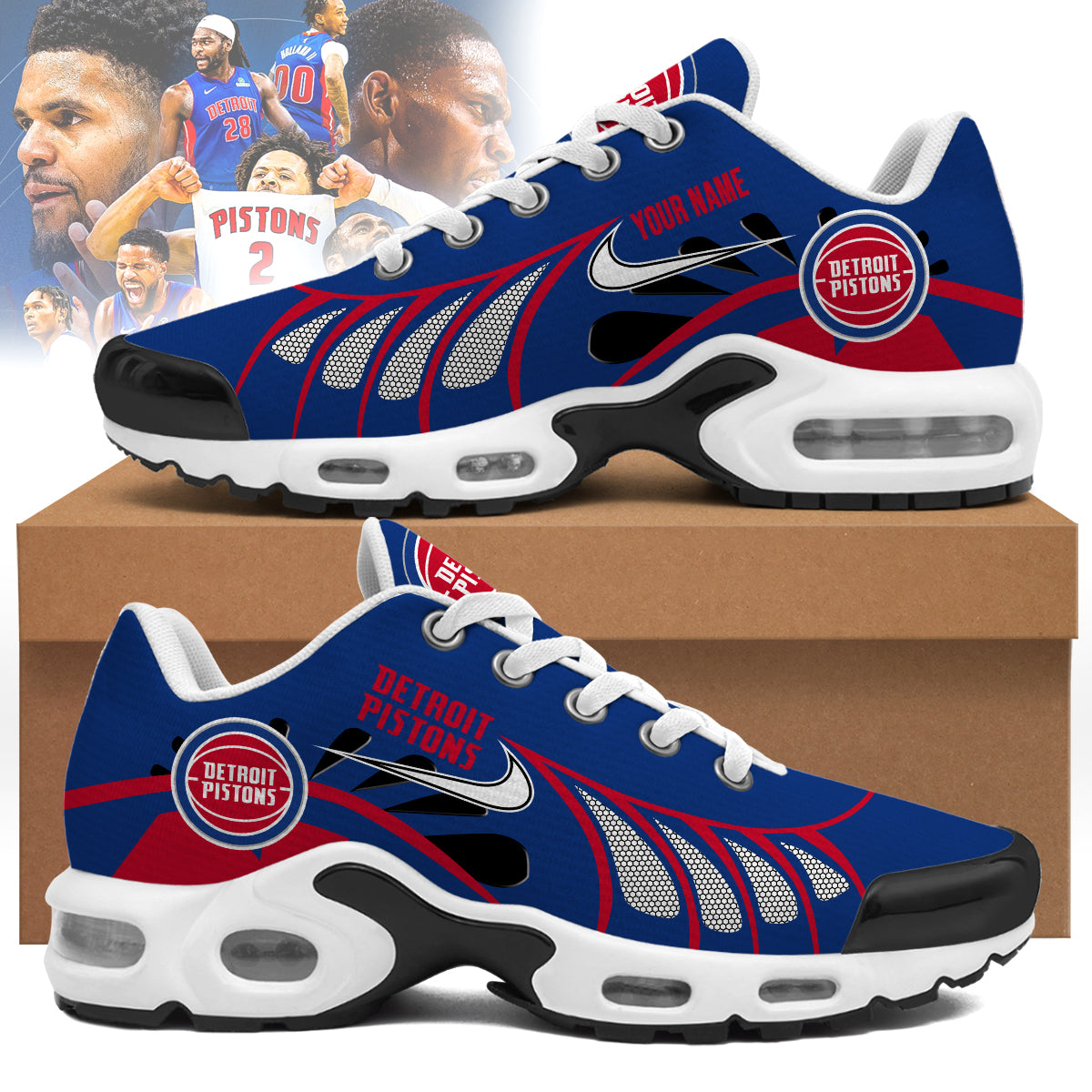 Ideafootwear Detroit Pistons TN Shoes Sneakers For Men And Women