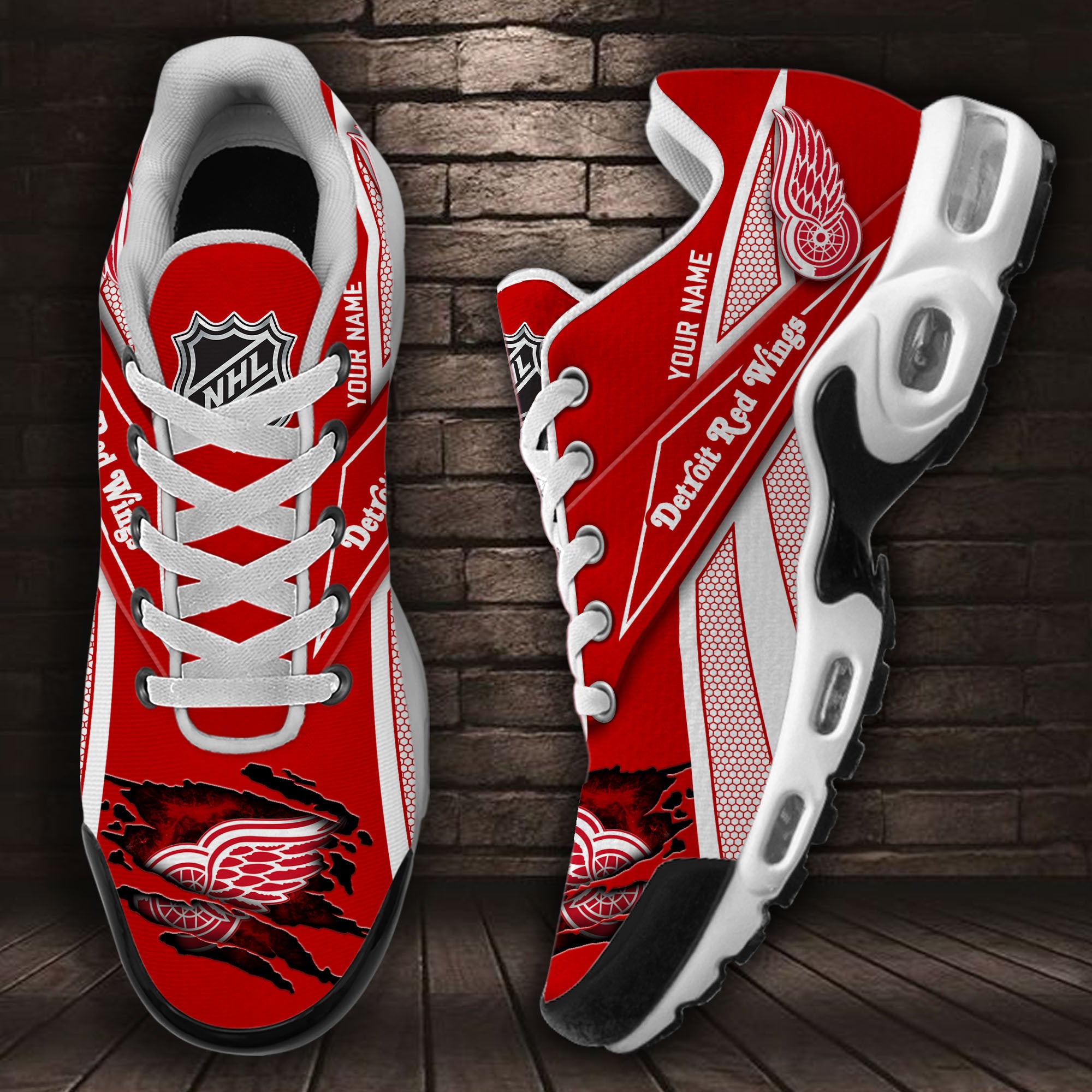 Ideafootwear Detroit Red Wings TN Shoes Sneakers For Men And Women