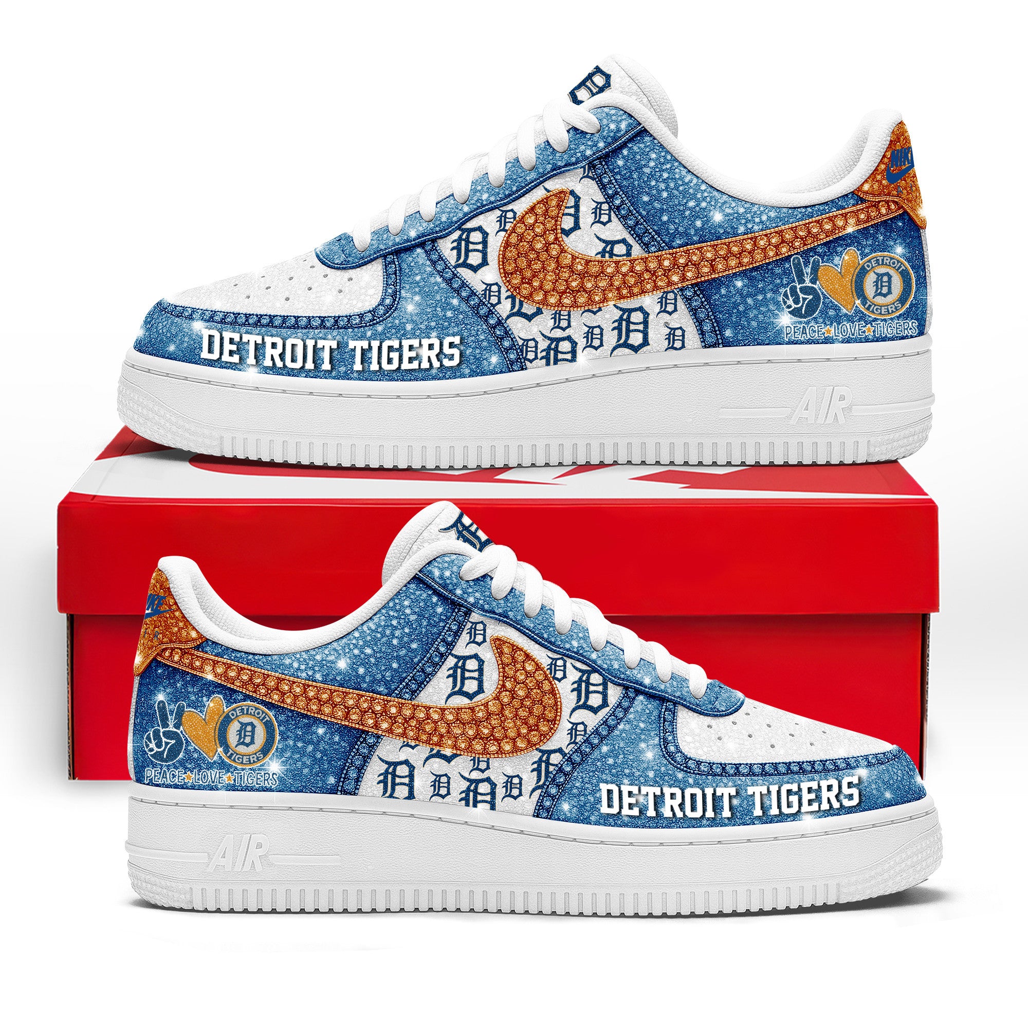 Ideafootwear Detroit Tigers Air Low-Top Sneakers Shoes For Men And Women 1