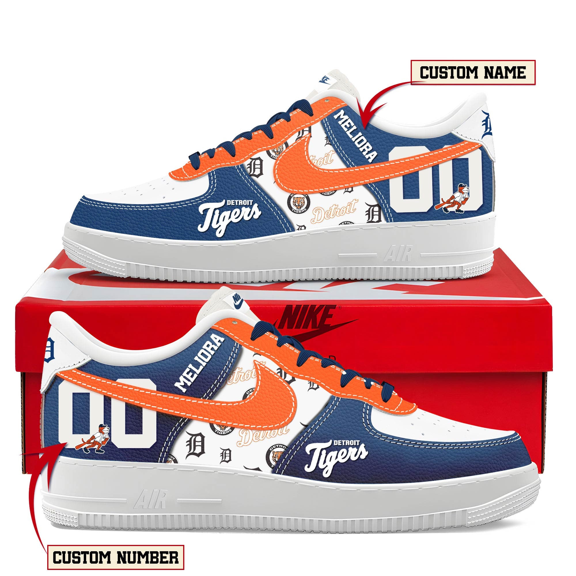 Ideafootwear Detroit Tigers Air Low-Top Sneakers Shoes For Men And Women 1