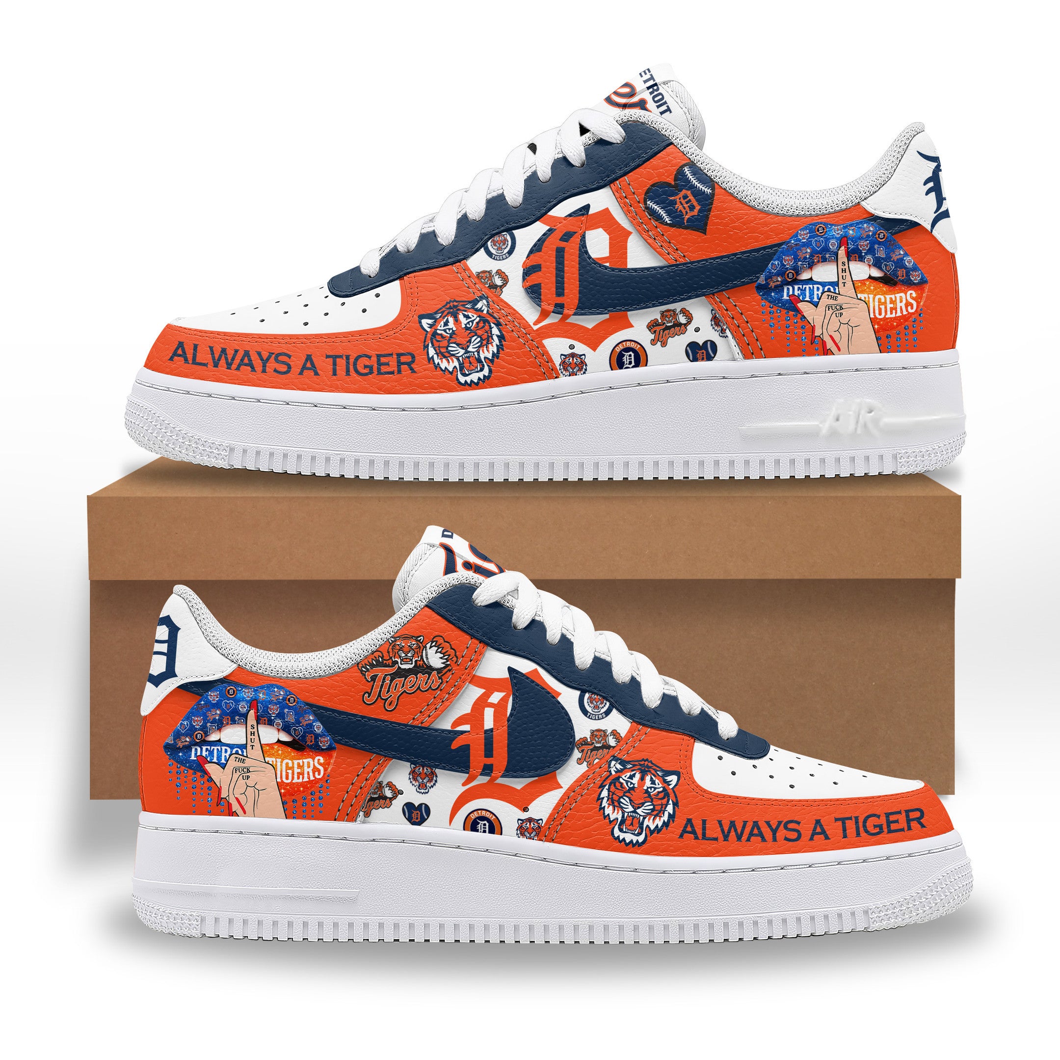 Ideafootwear Detroit Tigers Air Low-Top Sneakers Shoes For Men And Women 1