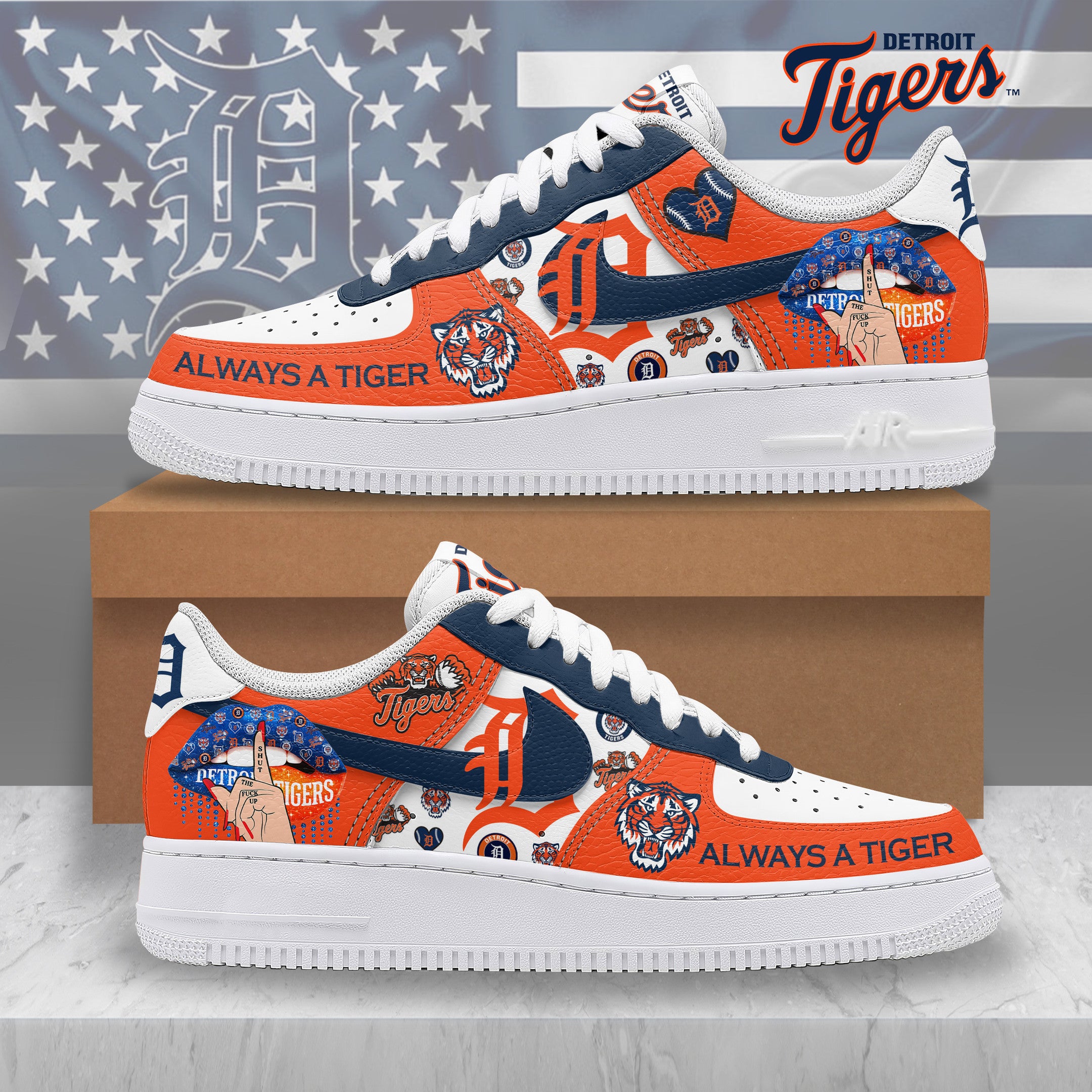 Ideafootwear Detroit Tigers Air Low-Top Sneakers Shoes For Men And Women 2