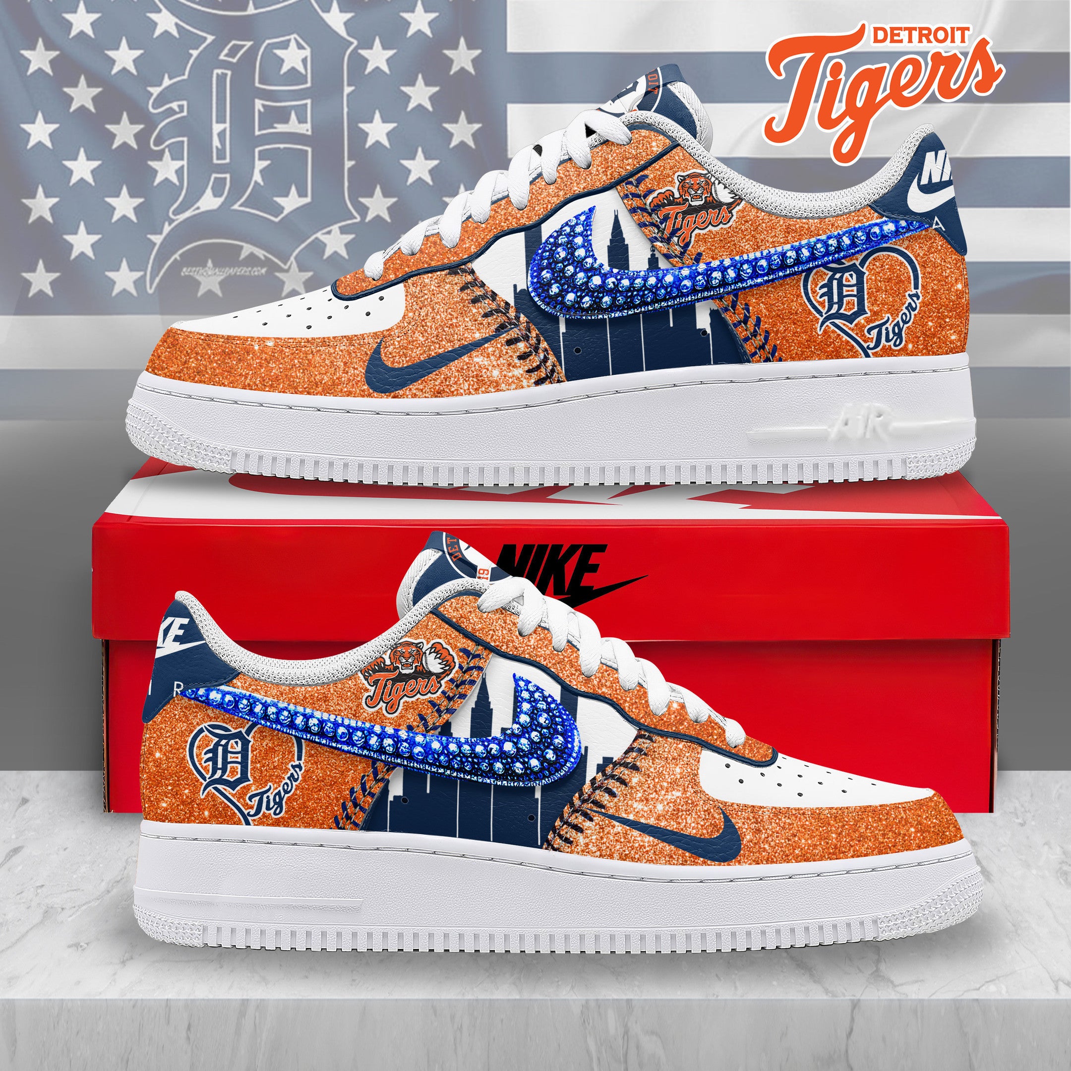 Ideafootwear Detroit Tigers Air Low-Top Sneakers Shoes For Men And Women 2