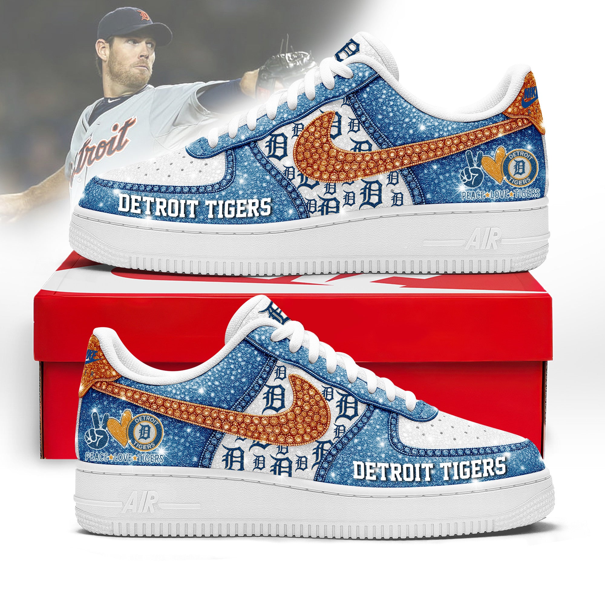 Ideafootwear Detroit Tigers Air Low-Top Sneakers Shoes For Men And Women 4