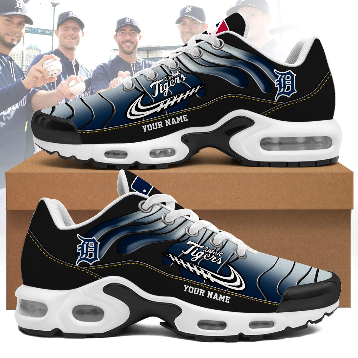 Ideafootwear Detroit Tigers TN Shoes Sneakers For Men And Women