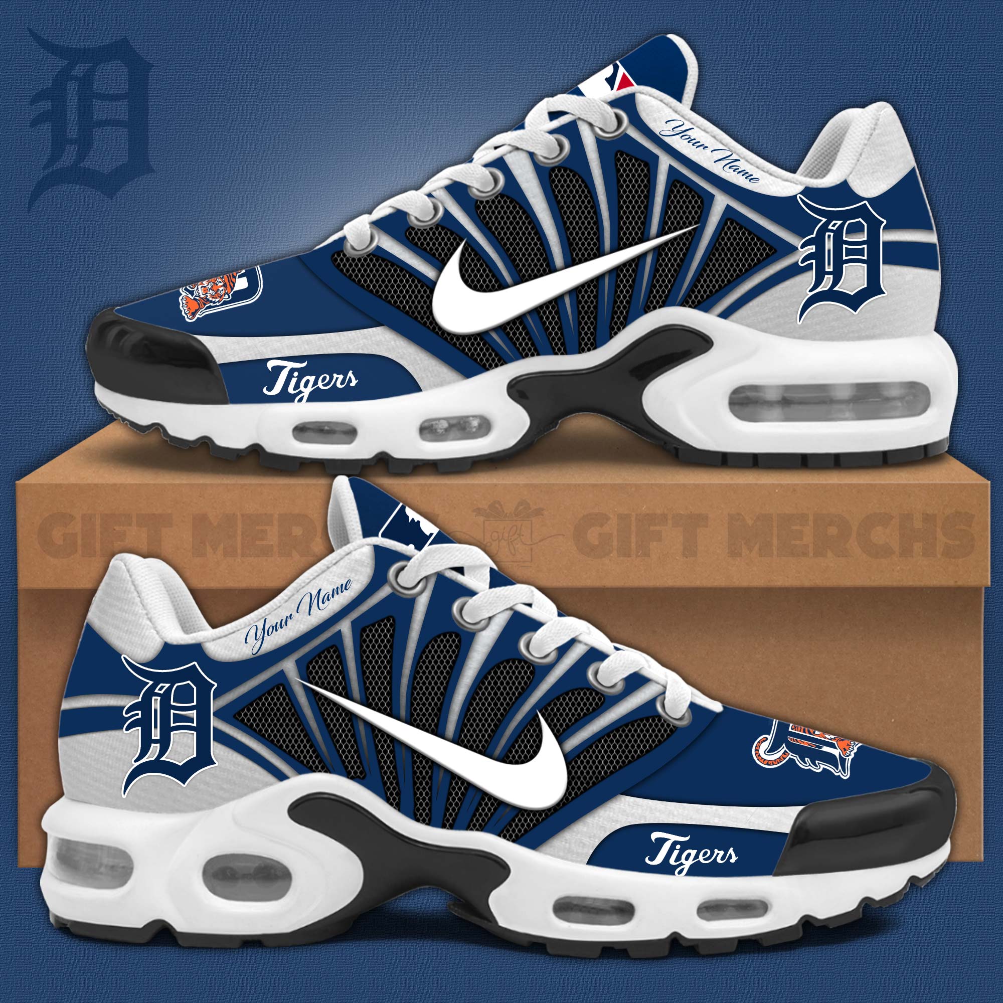 Ideafootwear Detroit Tigers TN Shoes Sneakers For Men And Women