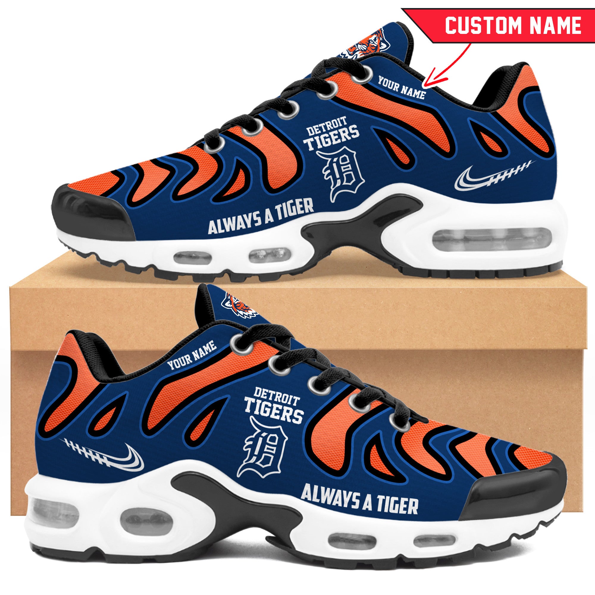 Ideafootwear Detroit Tigers TN Shoes Sneakers For Men And Women