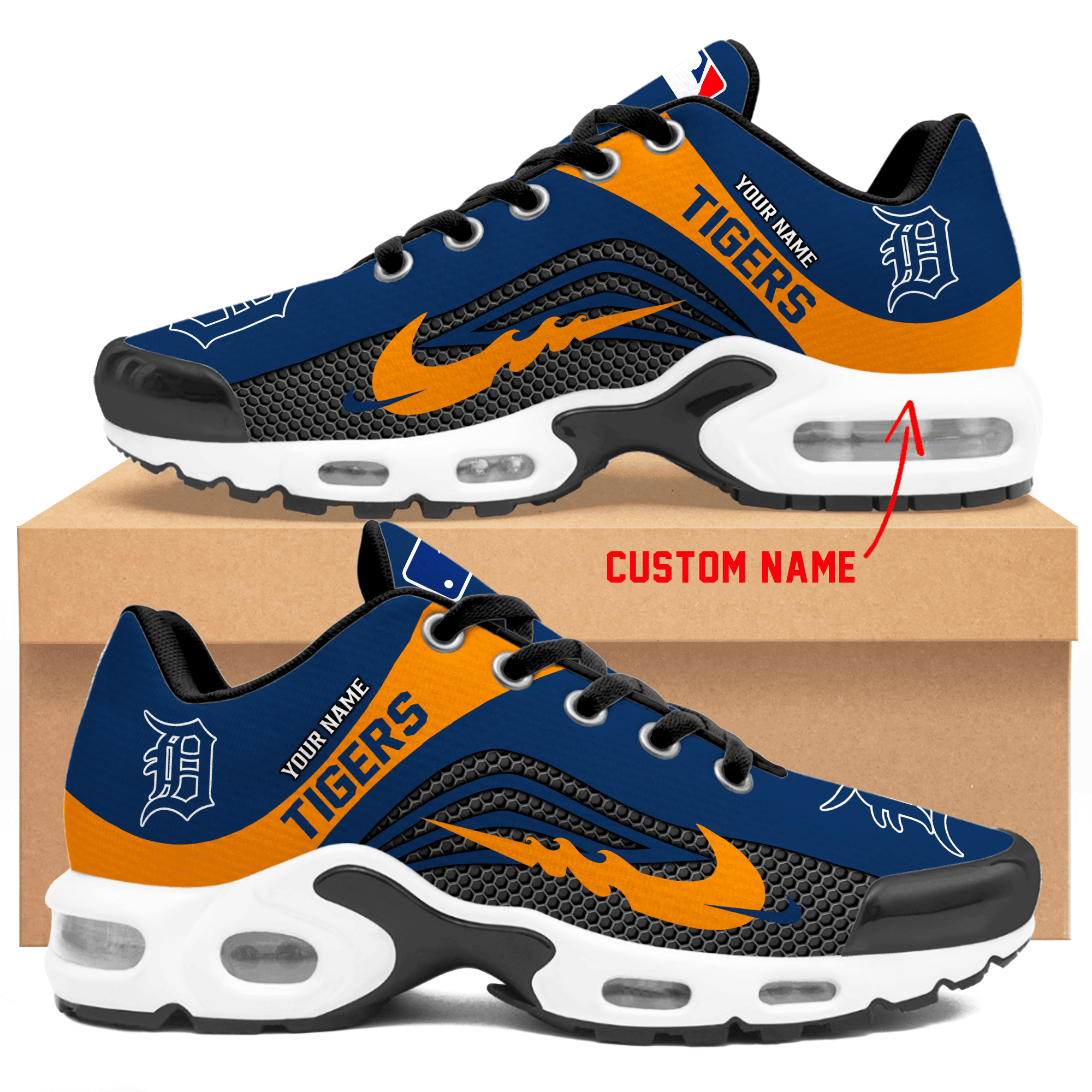 Ideafootwear Detroit Tigers TN Shoes Sneakers For Men And Women