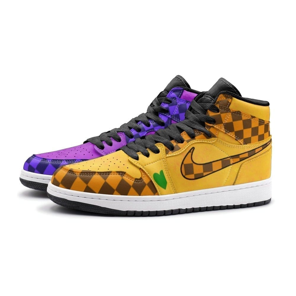 Ideafootwear Dio Vs Jotaro AJ1 High Sneakers Shoes For Men And Women