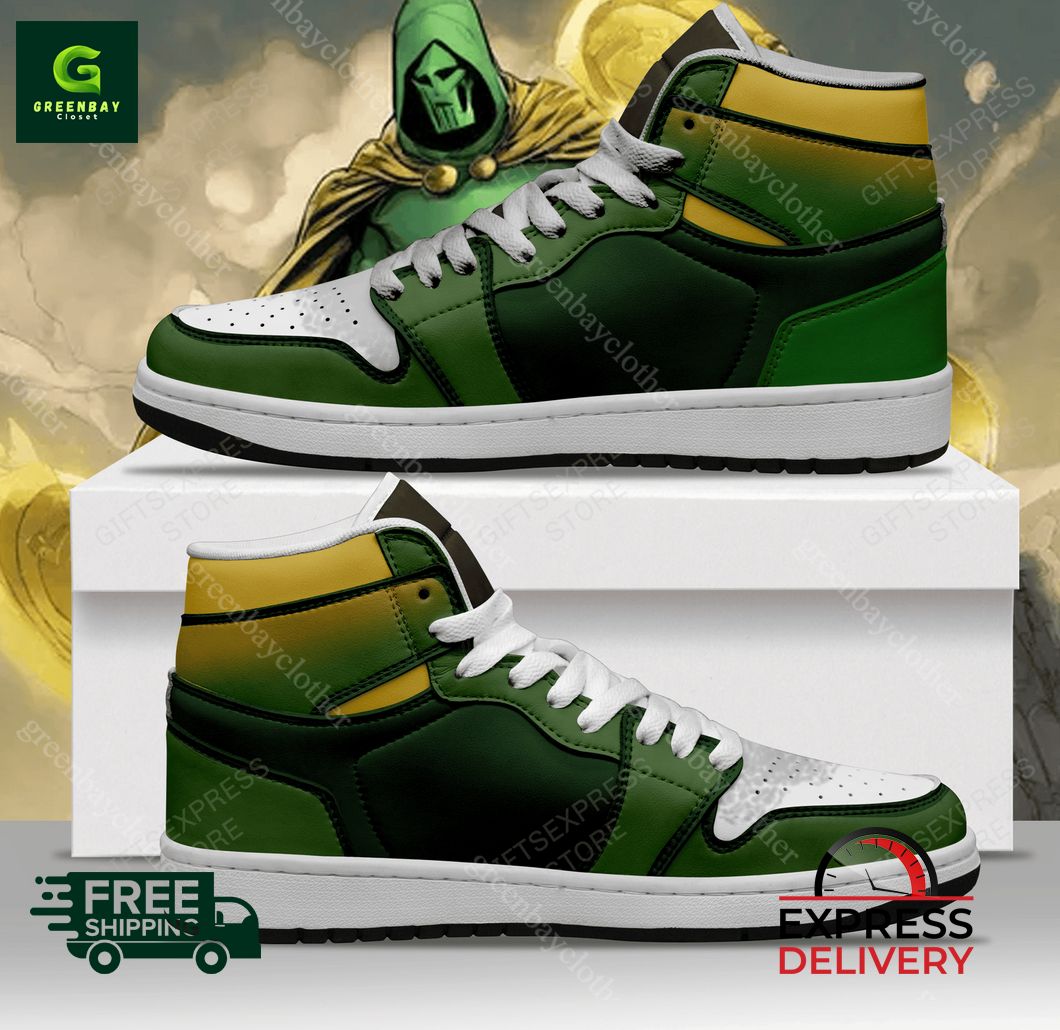 Ideafootwear Doctor Doom AJ1 High Sneakers Shoes For Men And Women