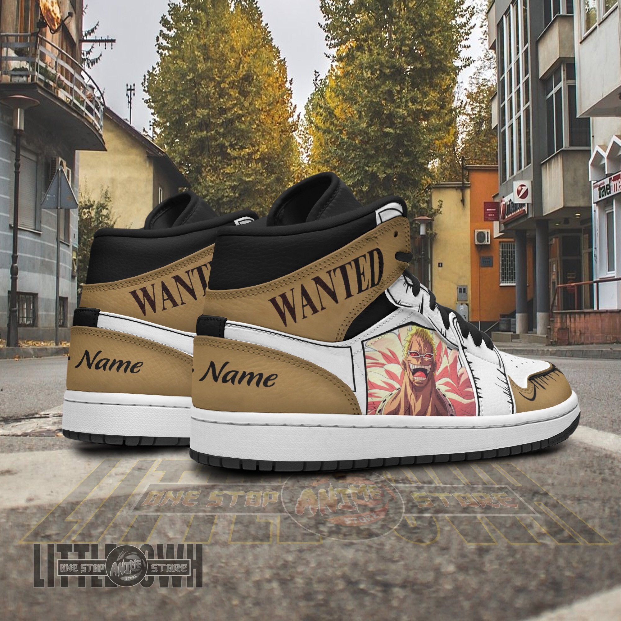Ideafootwear Doflamingo AJ1 High Sneakers Shoes For Men And Women