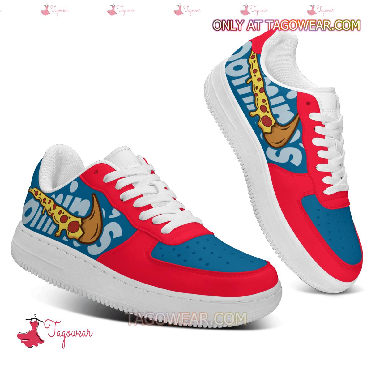 Ideafootwear Domino's Pizza Air Low-Top Sneakers Shoes For Men And Women 2