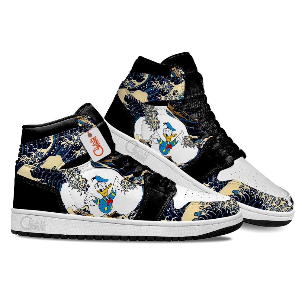 Ideafootwear Donald Duck AJ1 High Sneakers Shoes For Men And Women