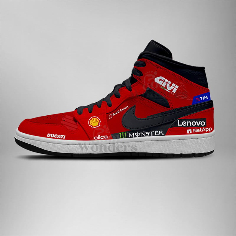 Ideafootwear Ducati AJ1 High Sneakers Shoes For Men And Women