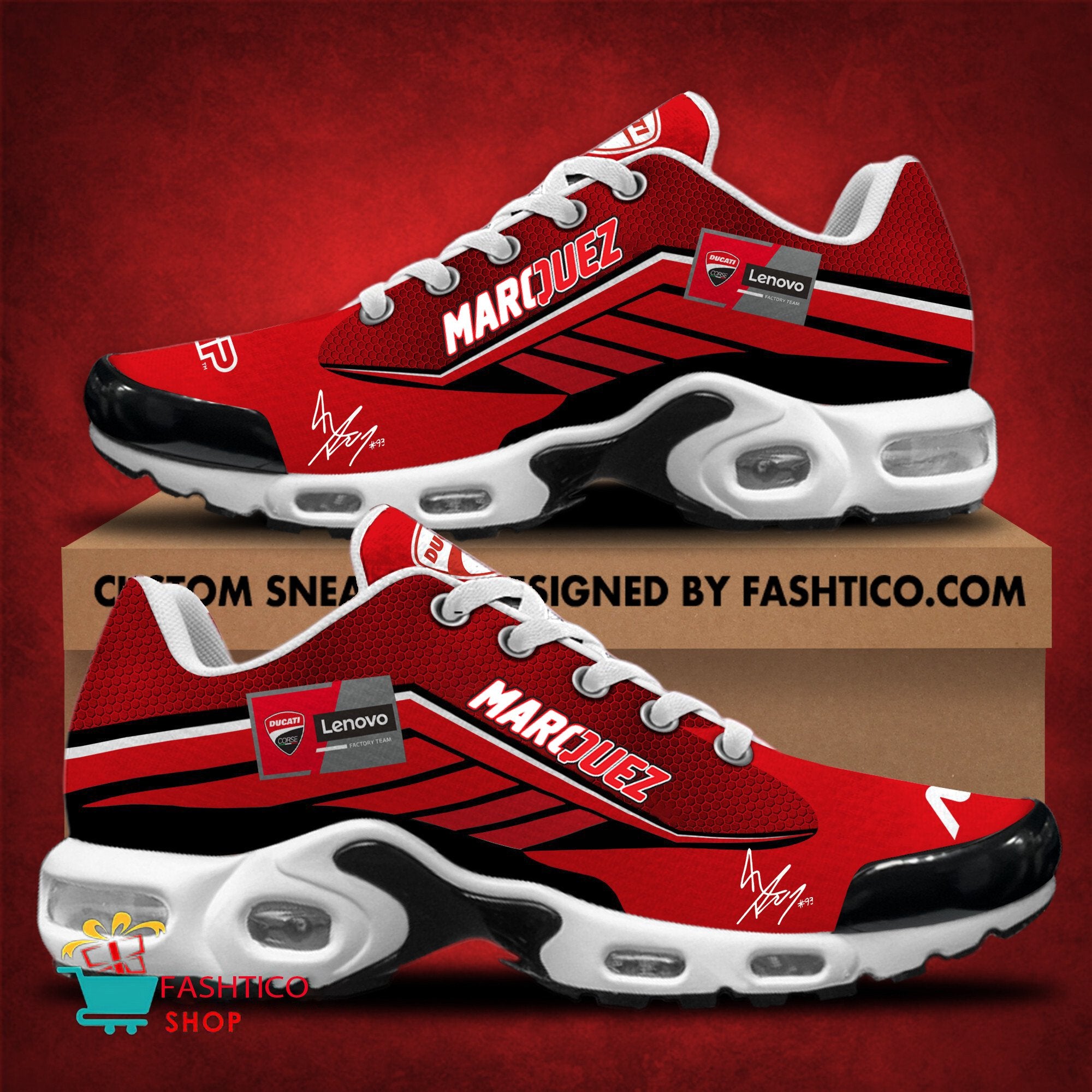 Ideafootwear Ducati TN Shoes Sneakers For Men And Women