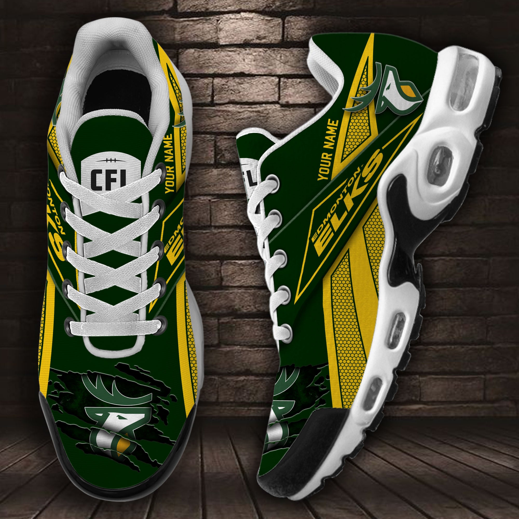Ideafootwear Edmonton Eskimos TN Shoes Sneakers For Men And Women