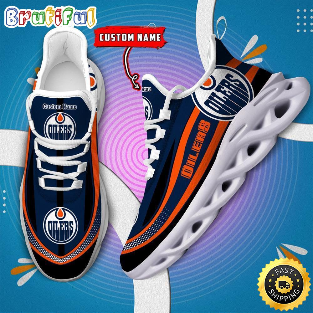 Ideafootwear Edmonton Oilers Max Soul Shoes Sneakers For Men And Women