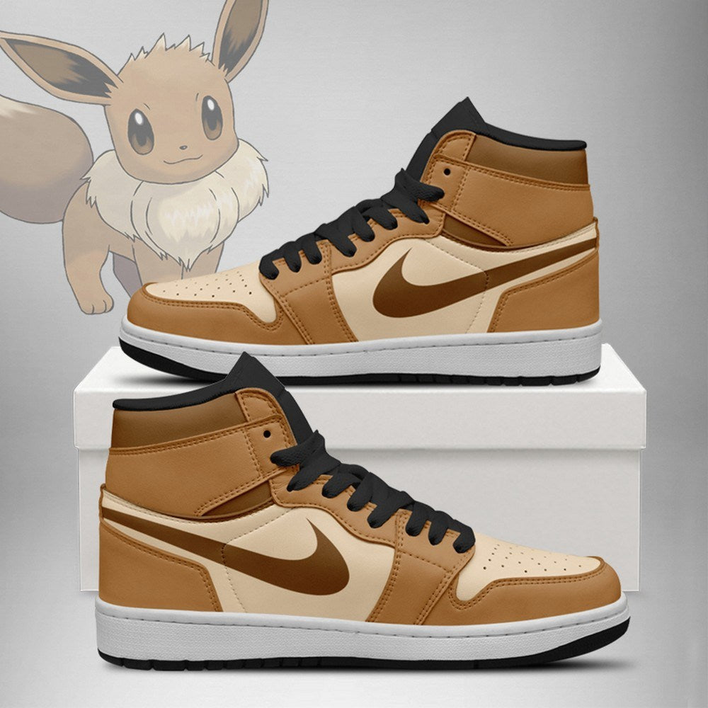 Ideafootwear Eevee AJ1 High Sneakers Shoes For Men And Women