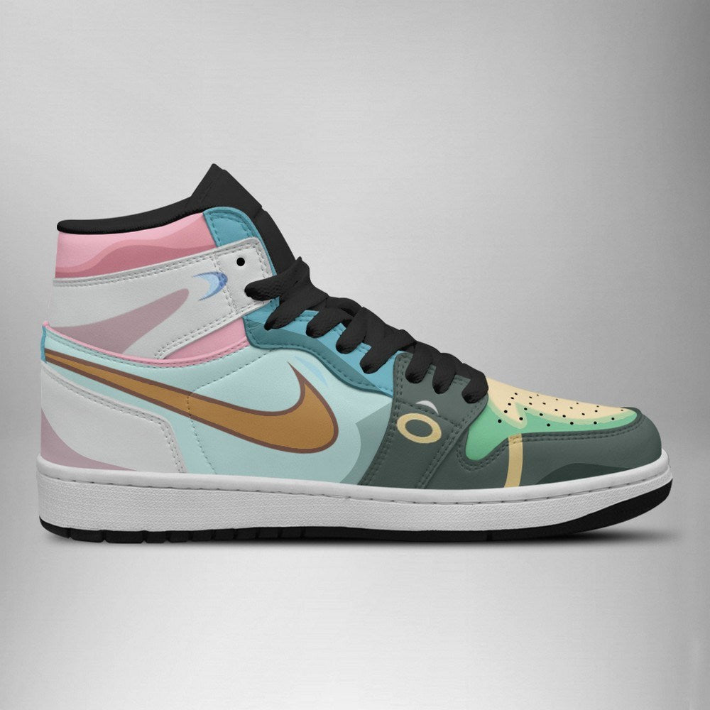 Ideafootwear Eevee Evolutions AJ1 High Sneakers Shoes For Men And Women