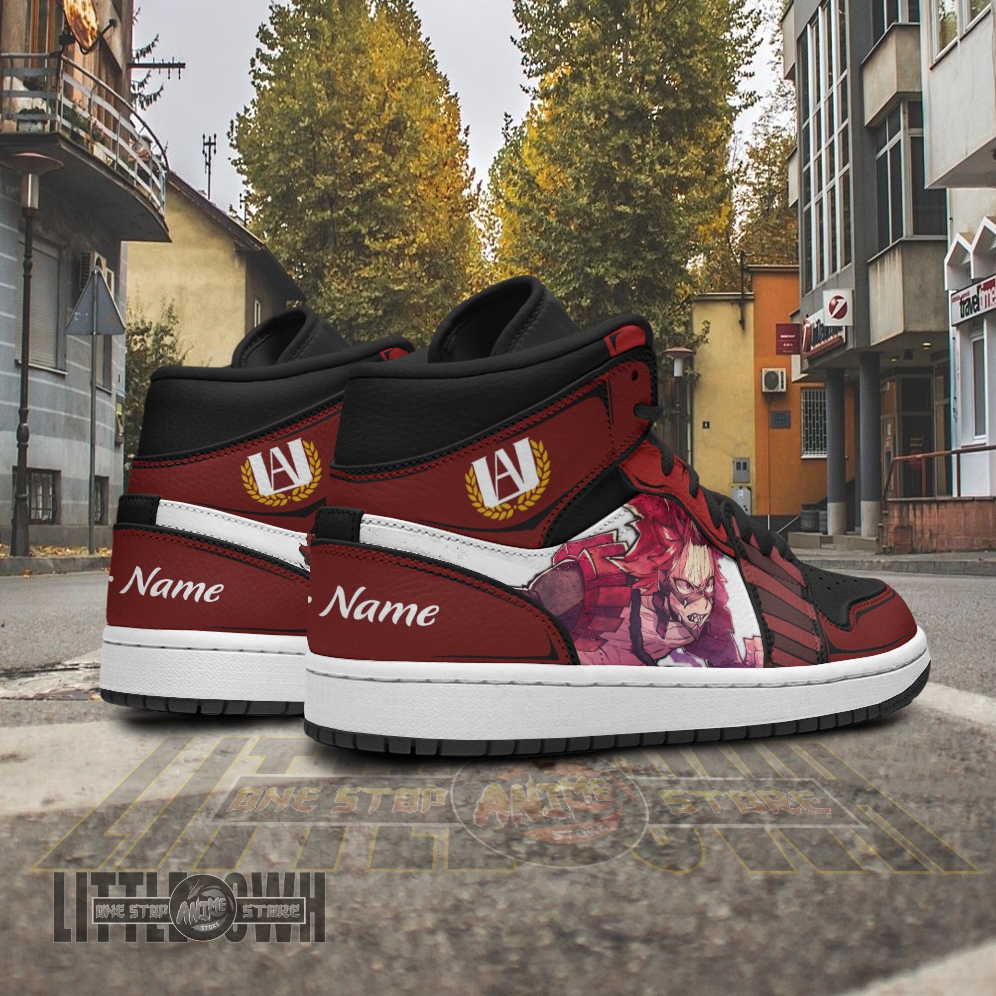 Ideafootwear Eijiro Kirishima AJ1 High Sneakers Shoes For Men And Women