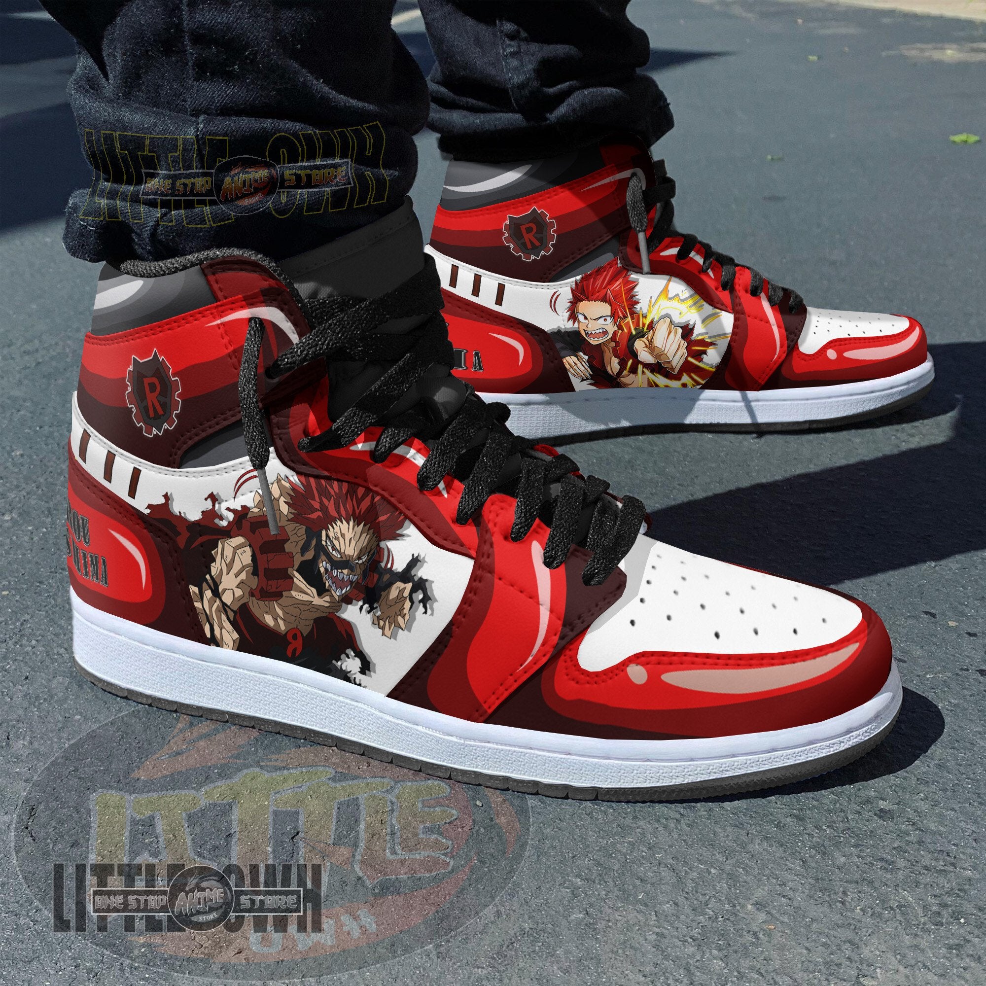 Ideafootwear Eijirou Kirishima AJ1 High Sneakers Shoes For Men And Women