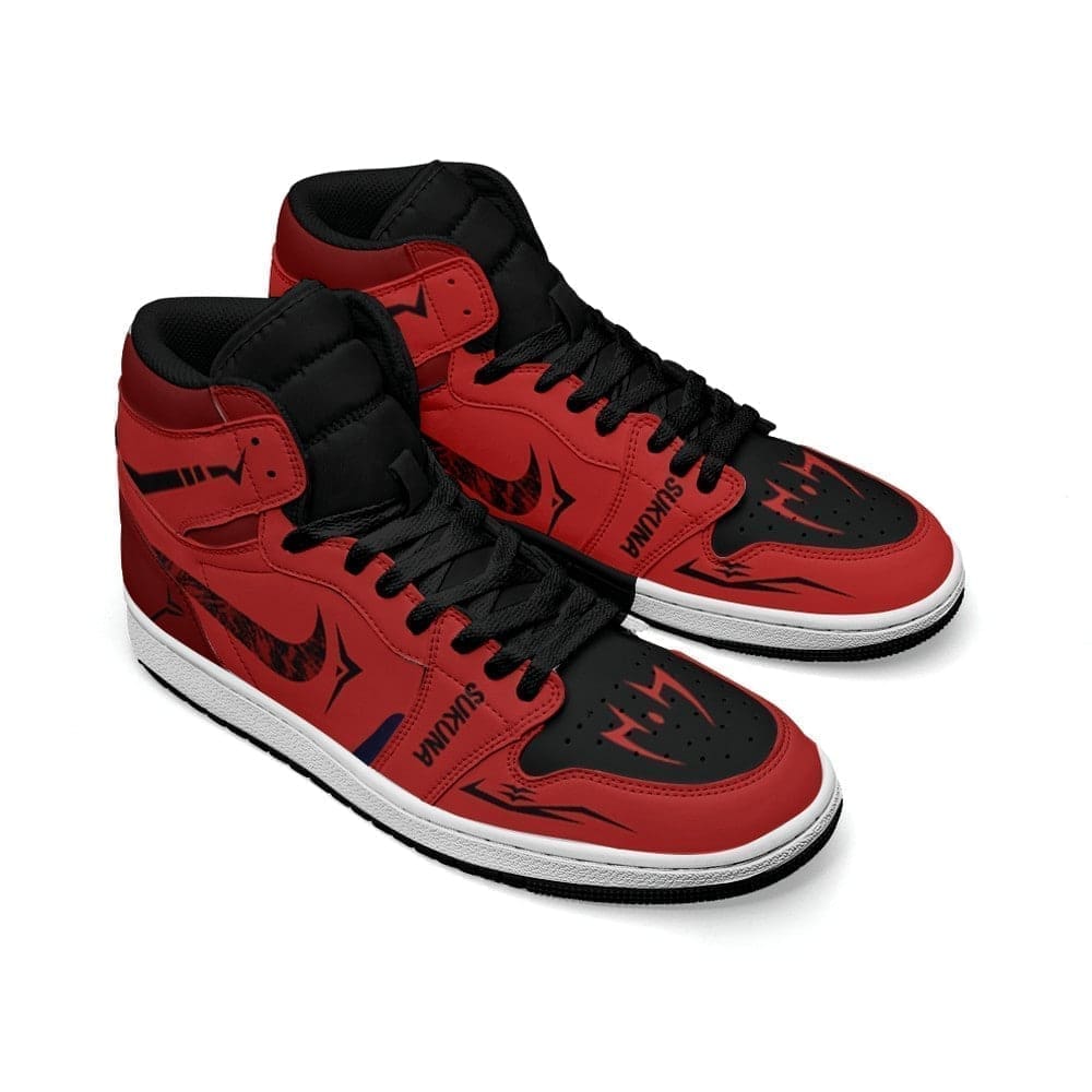 Ideafootwear Embrace Cursed Power with Sukuna AJ1 High Sneakers Shoes For Men And Women