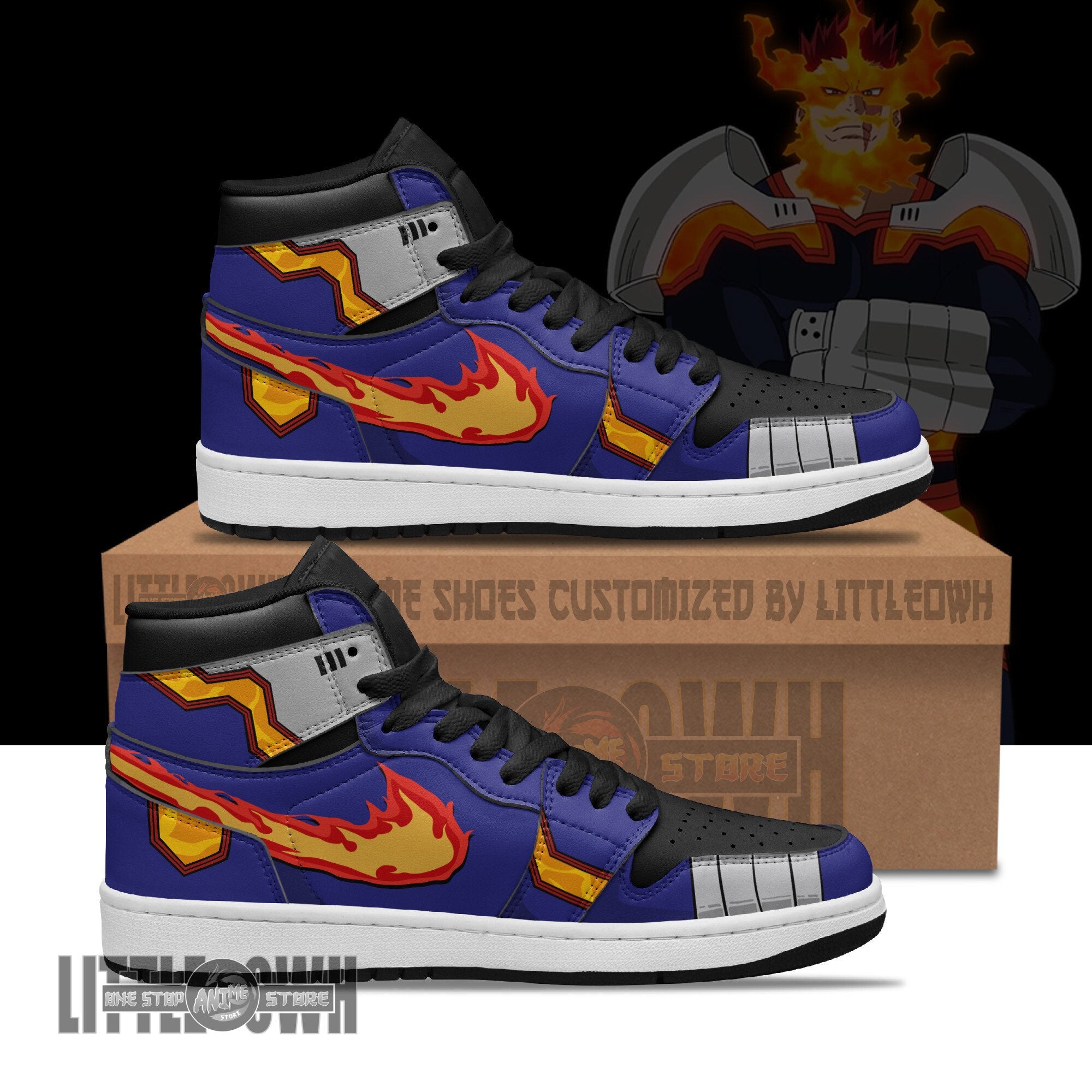 Ideafootwear Enji Todoroki AJ1 High Sneakers Shoes For Men And Women