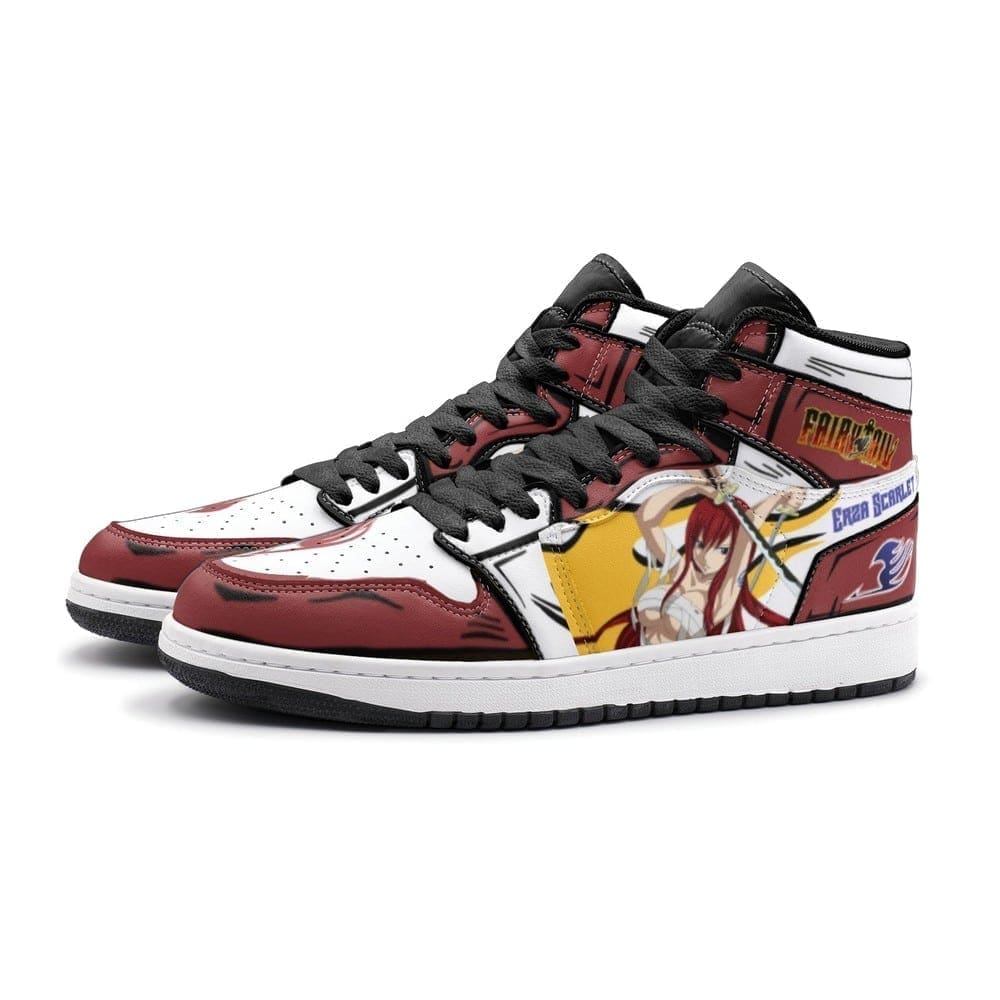 Ideafootwear Erza Scarlet  AJ1 High Sneakers Shoes For Men And Women