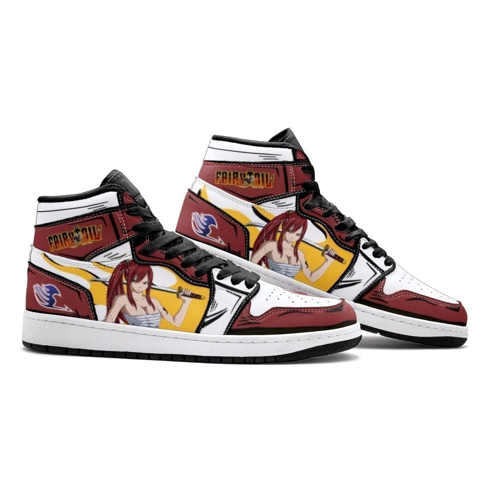 Ideafootwear Erza Scarlet  AJ1 High Sneakers Shoes For Men And Women