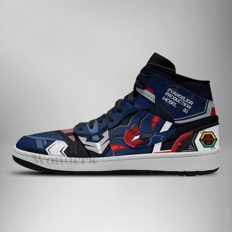 Ideafootwear Evangelion Unit-00 AJ1 High Sneakers Shoes For Men And Women