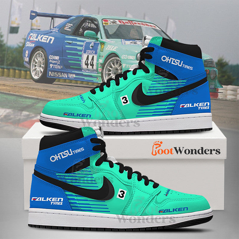 Ideafootwear Falken-Nissan AJ1 High Sneakers Shoes For Men And Women