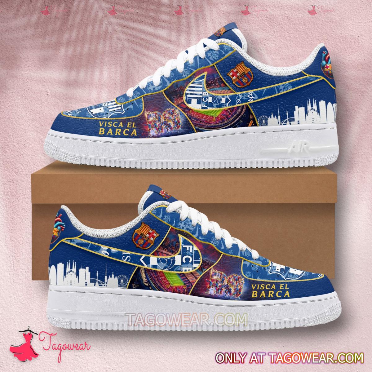 Ideafootwear FC Barcelona Air Low-Top Sneakers Shoes For Men And Women 2