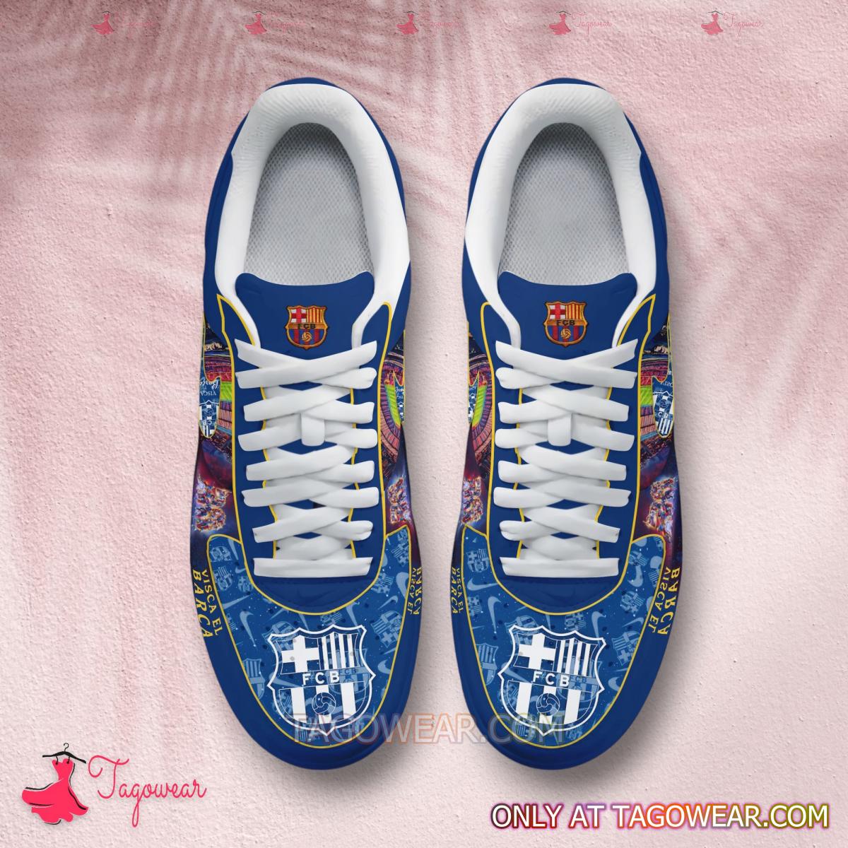 Ideafootwear FC Barcelona Air Low-Top Sneakers Shoes For Men And Women 3