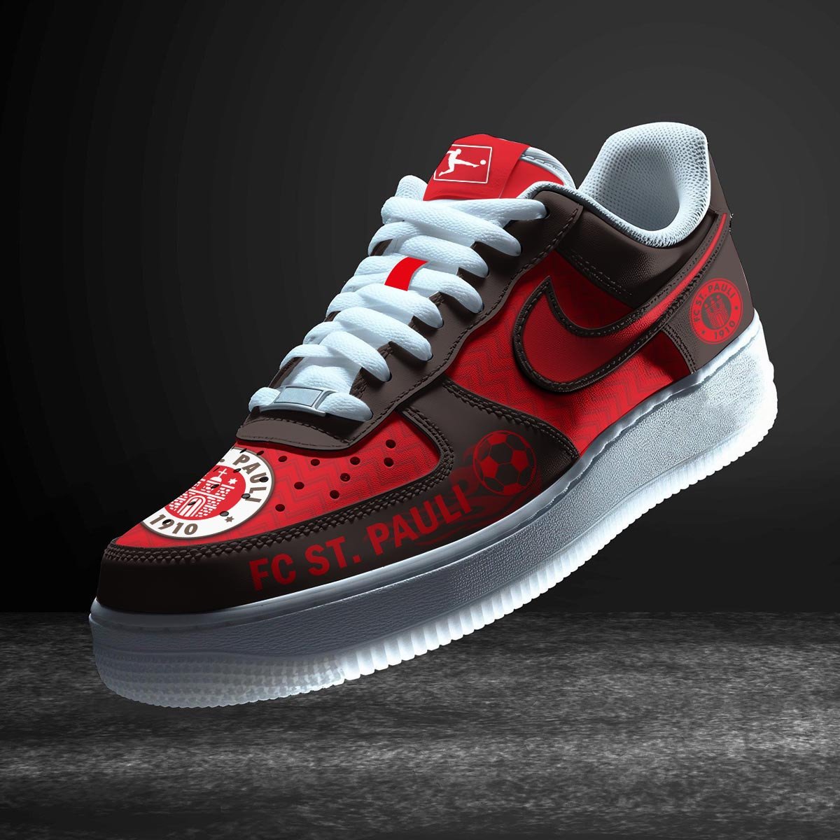 Ideafootwear FC St. Pauli Air Low-Top Sneakers Shoes For Men And Women 1
