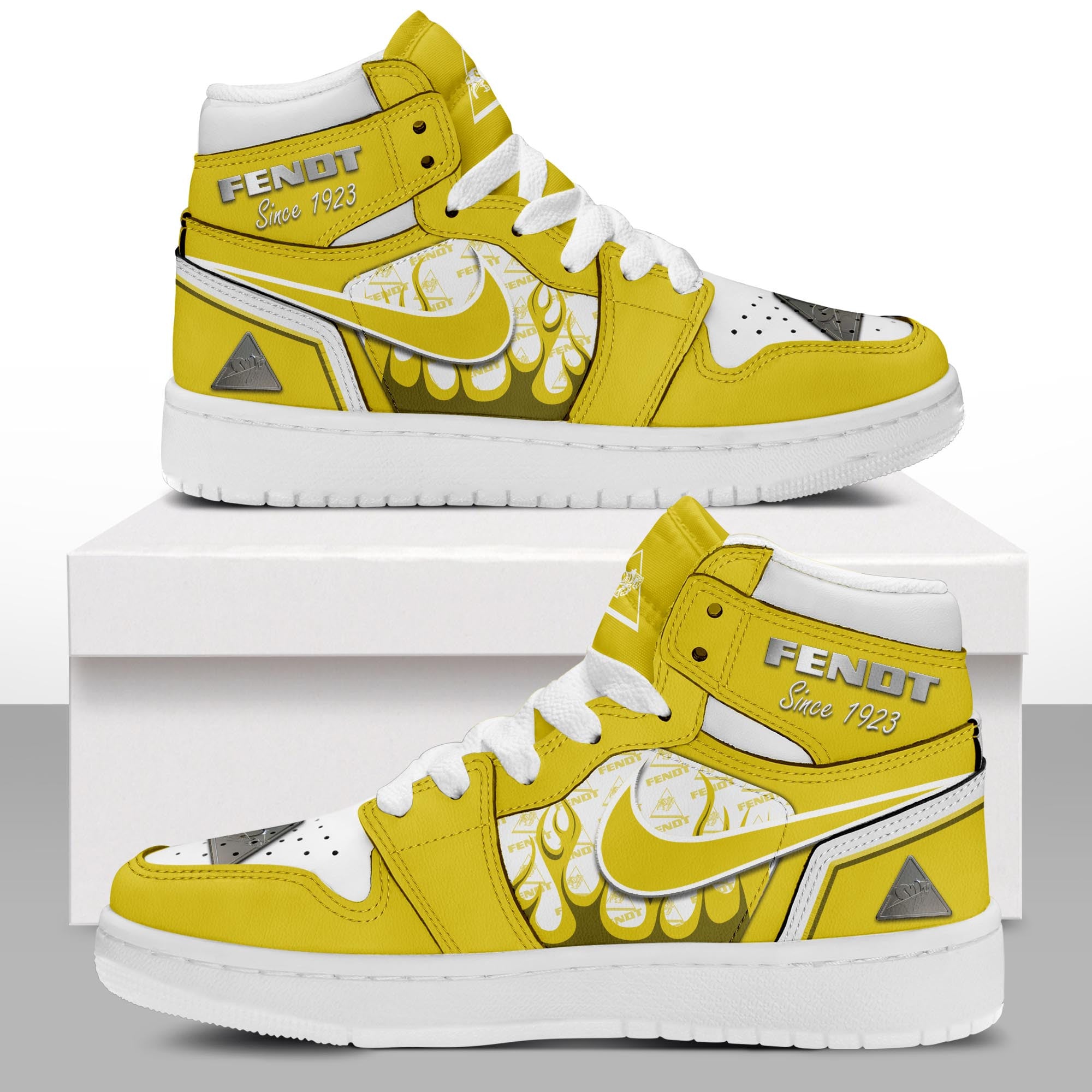 Ideafootwear Fendt AJ1 High Sneakers Shoes For Men And Women