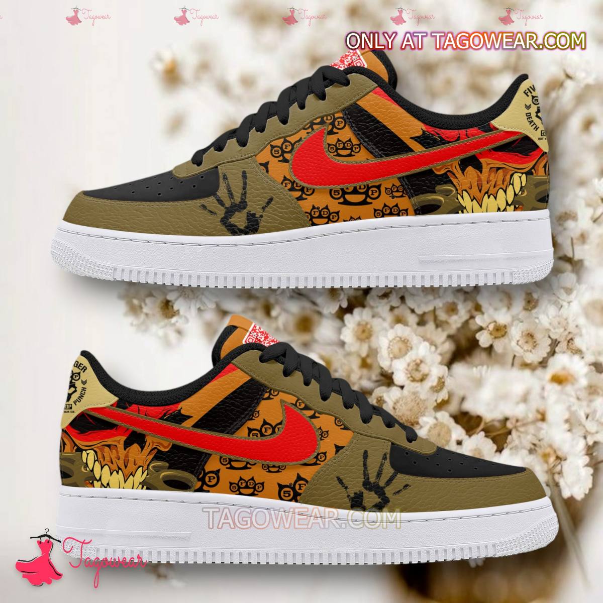 Ideafootwear Five Finger Death Punch 5FDP Air Low-Top Sneakers Shoes For Men And Women 1