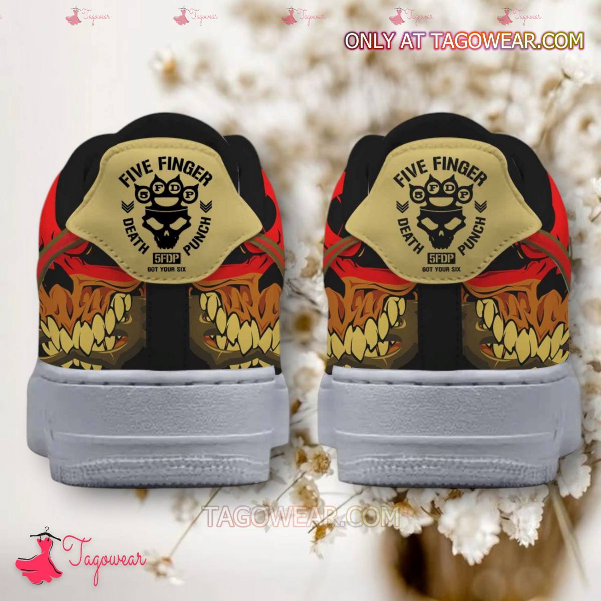 Ideafootwear Five Finger Death Punch 5FDP Air Low-Top Sneakers Shoes For Men And Women 3