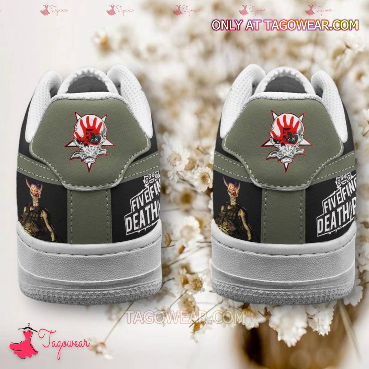 Ideafootwear Five Finger Death Punch Air Low-Top Sneakers Shoes For Men And Women 2