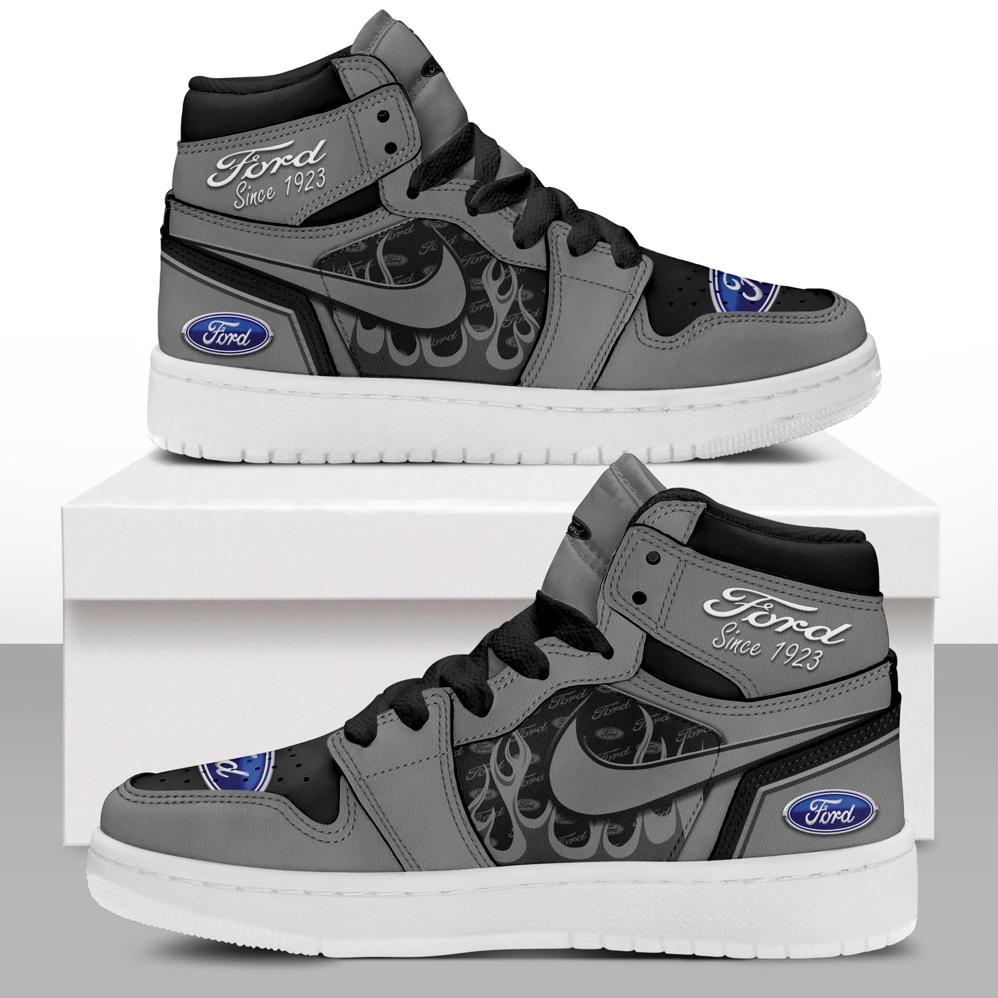 Ideafootwear Ford AJ1 High Sneakers Shoes For Men And Women