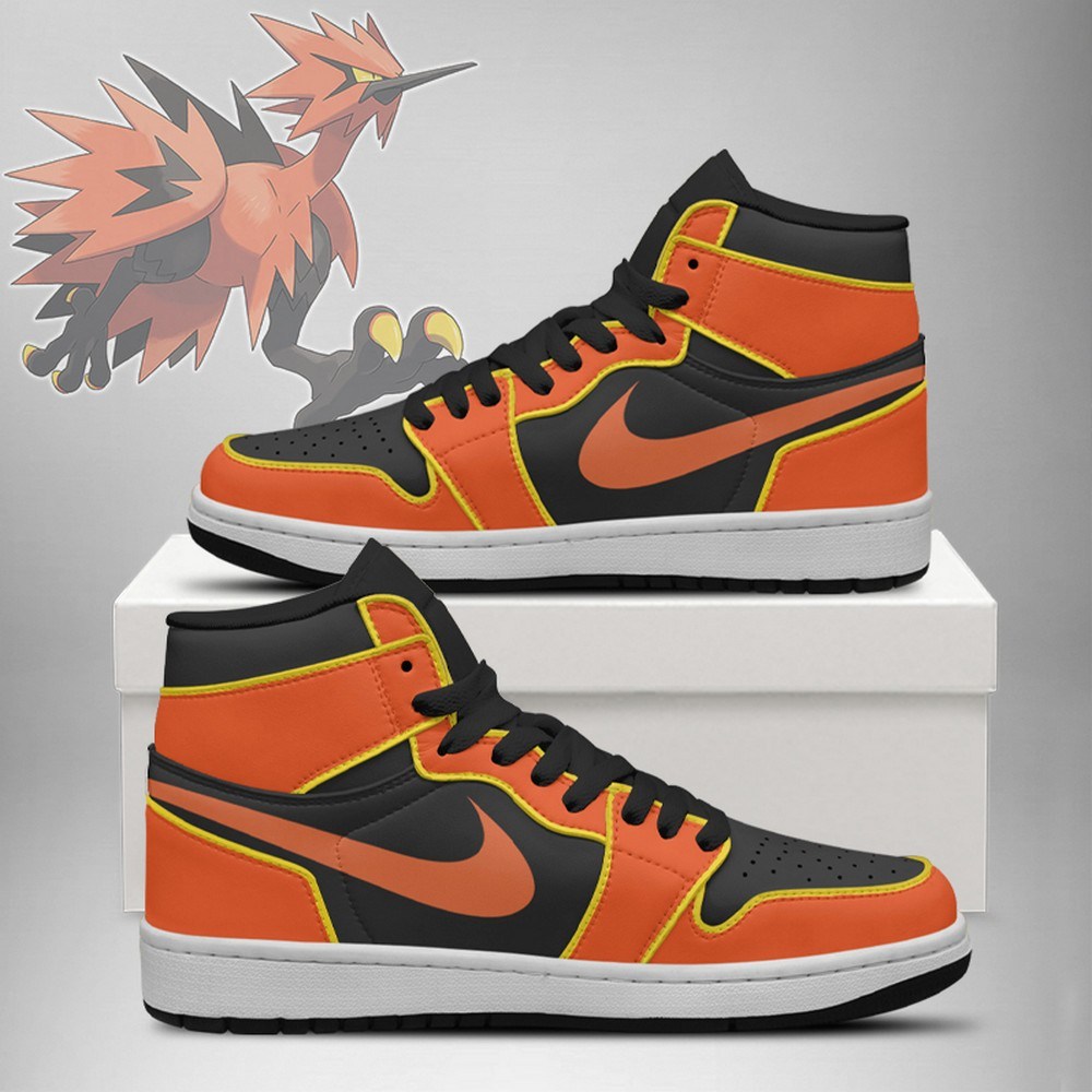 Ideafootwear Galarian Zapdos  AJ1 High Sneakers Shoes For Men And Women