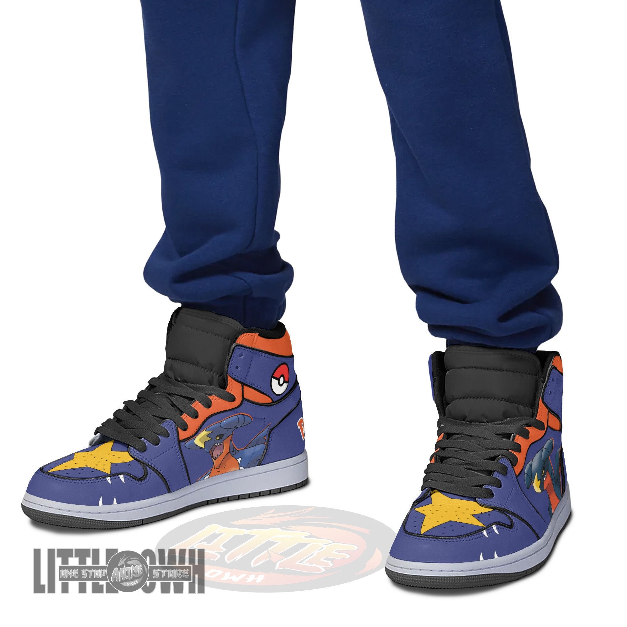 Ideafootwear Garchomp AJ1 High Sneakers Shoes For Men And Women