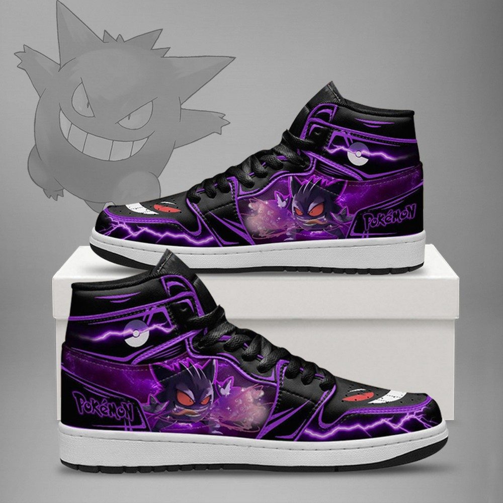 Ideafootwear Gengar AJ1 High Sneakers Shoes For Men And Women