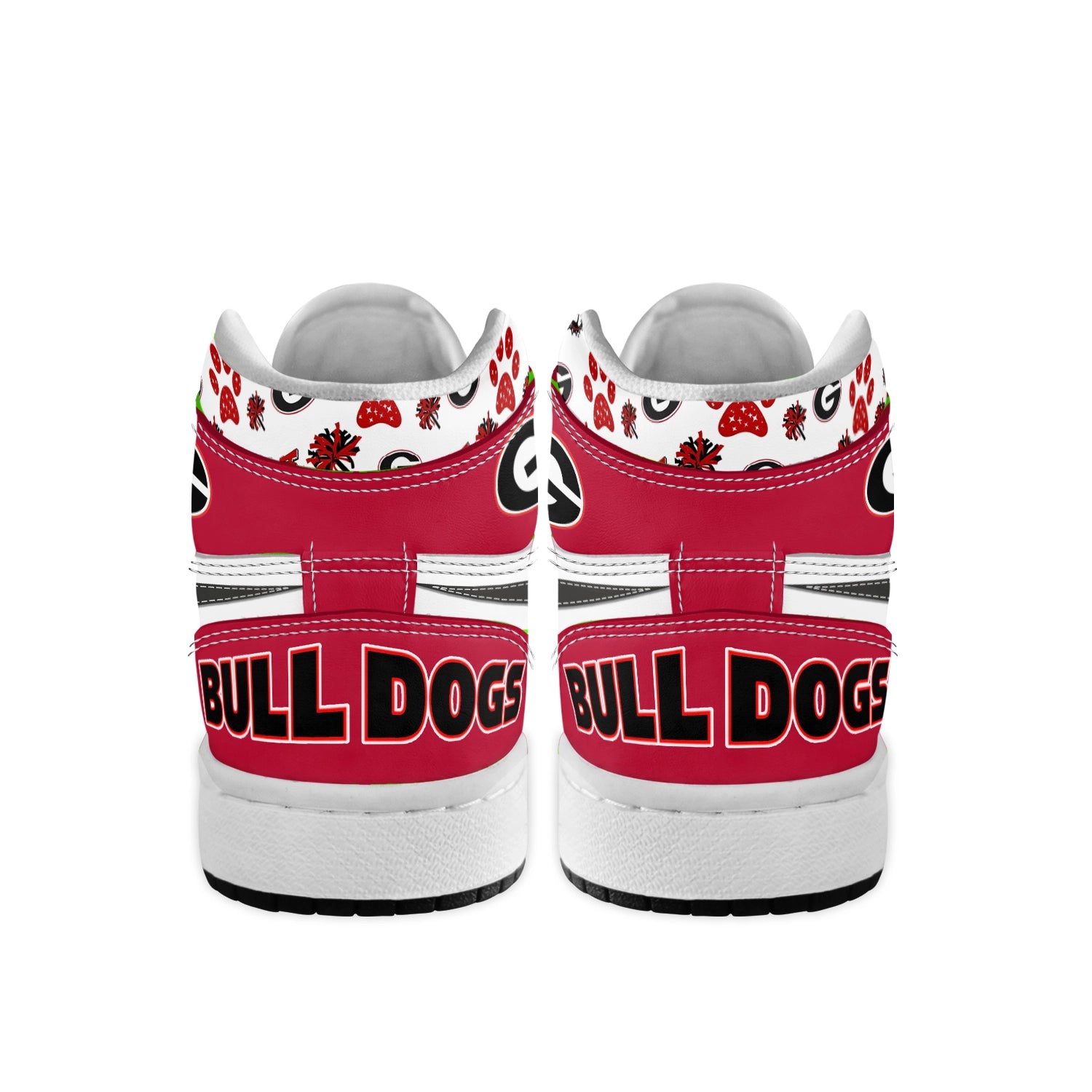 Ideafootwear Georgia Bulldogs AJ1 High Sneakers Shoes For Men And Women