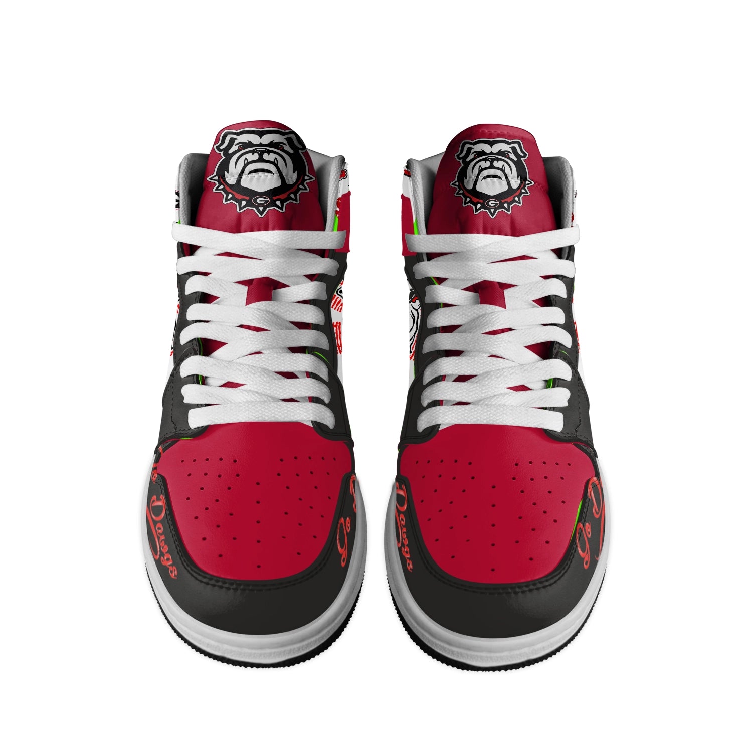 Ideafootwear Georgia Bulldogs AJ1 High Sneakers Shoes For Men And Women