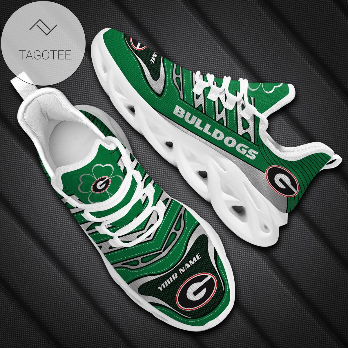 Ideafootwear Georgia Bulldogs Max Soul Shoes Sneakers For Men And Women